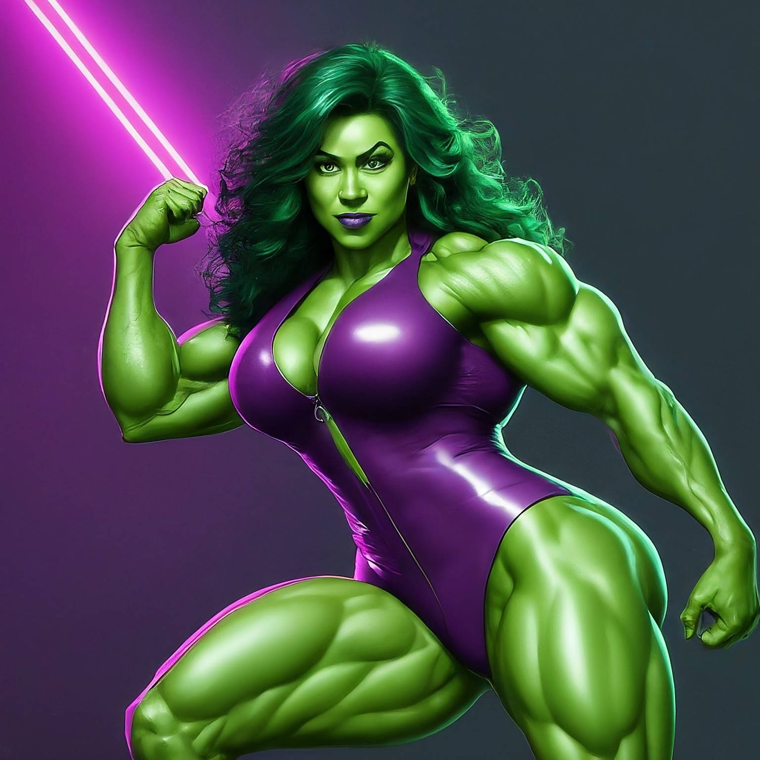 She-Hulk, A.I. Art by Mister Squeezable
