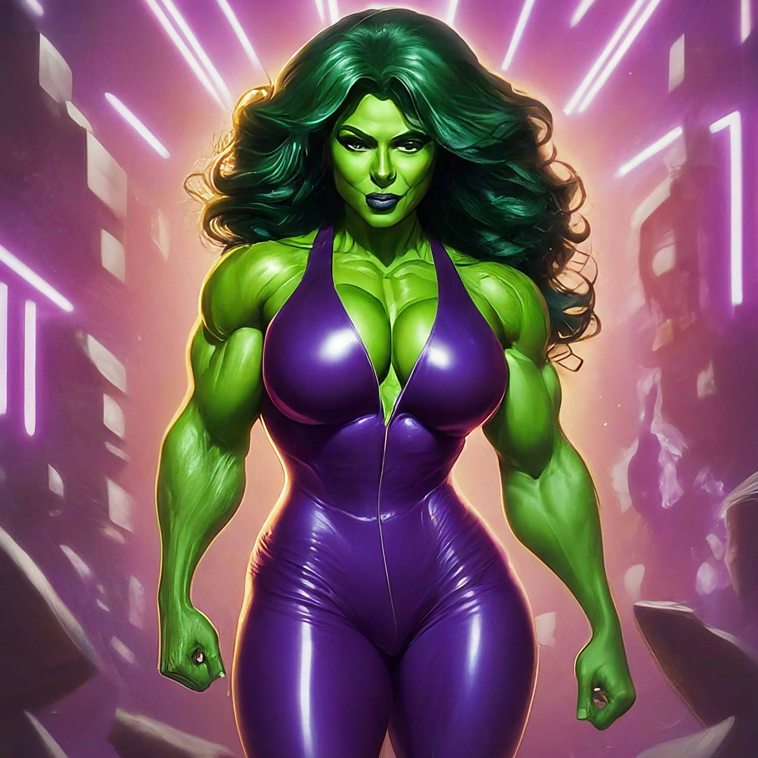 She-Hulk, A.I. Art by Mister Squeezable